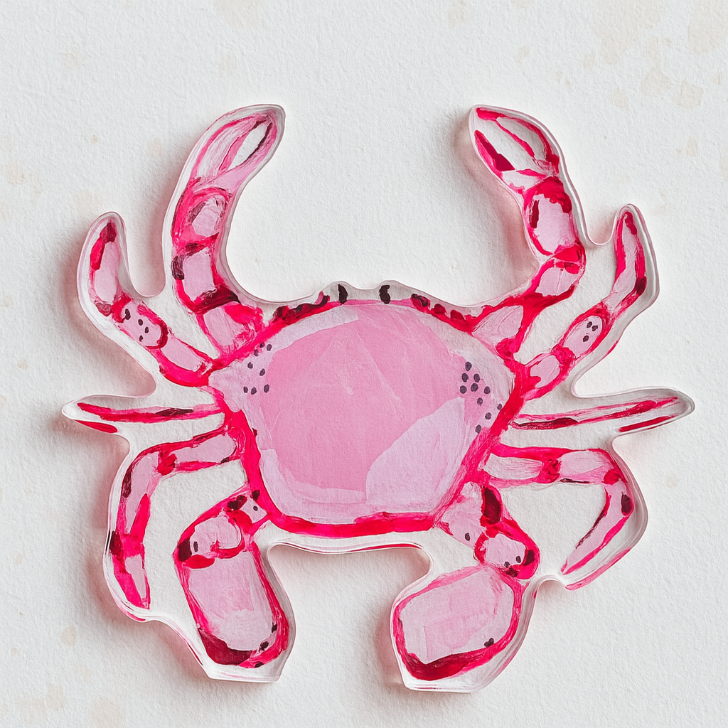 Coastal Crab Acrylic Shelfie