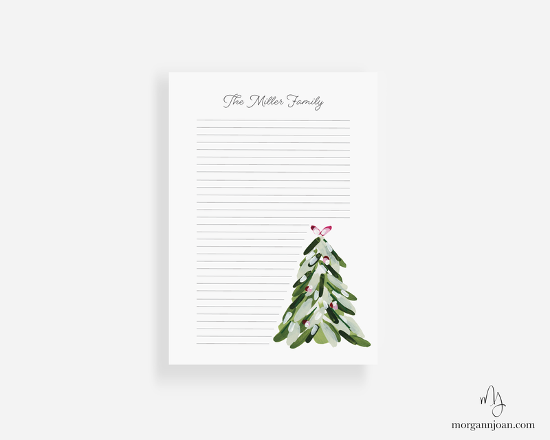 Christmas Tree Notepad Gift Set