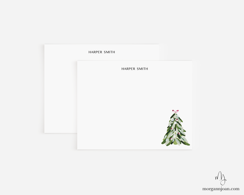 Christmas Tree Personalized Notecards