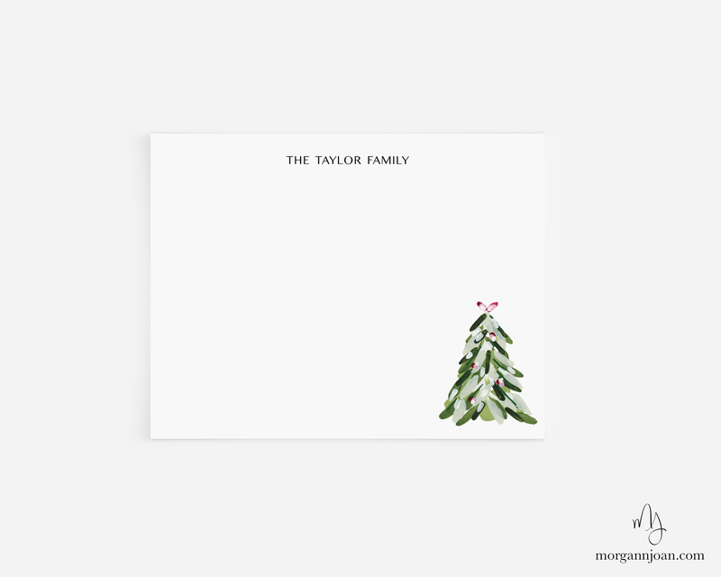 Christmas Tree Personalized Notecards