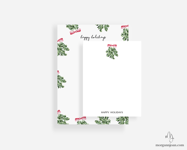 Mistletoe Notepad Gift Set