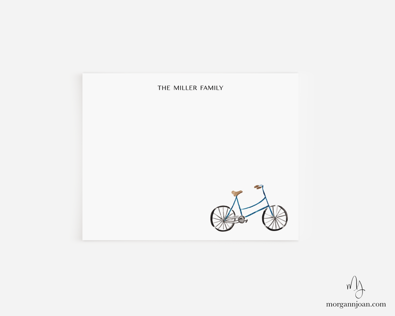 Bicycle Personalized Notecards