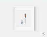 Navy Oars Art Print