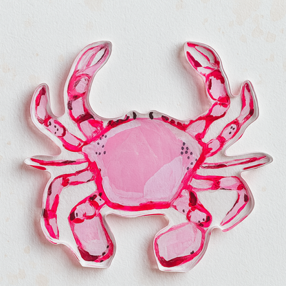 Coastal Crab Acrylic Shelfie