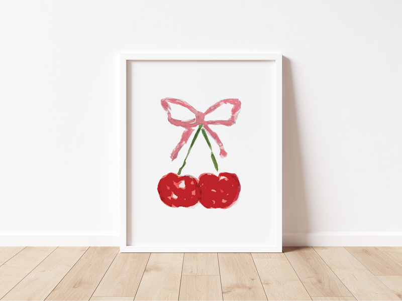 Cherry Bow Art Print