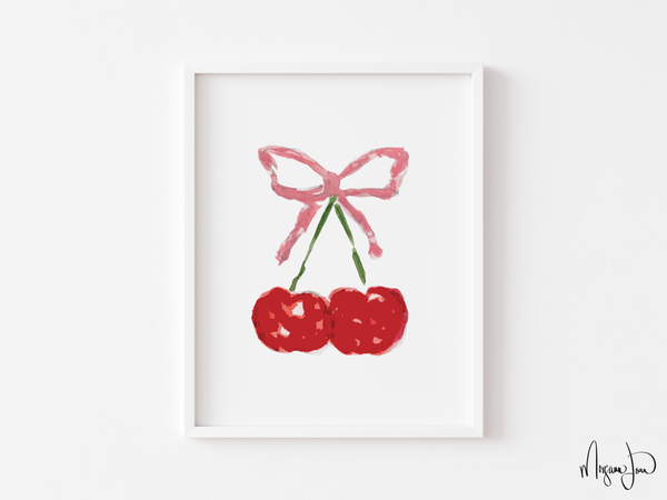 Cherry Bow Art Print