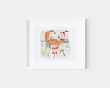 Crab Newspaper Art Print