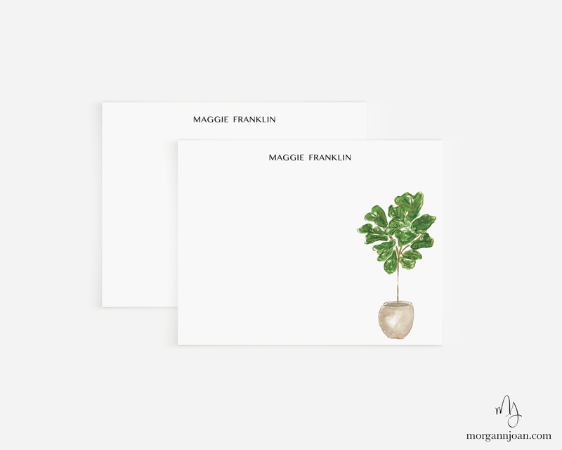 Fiddle Leaf Fig Personalized Notecards