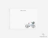 Bicycle Flower Basket Personalized Notecards