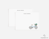 Bicycle Flower Basket Personalized Notecards