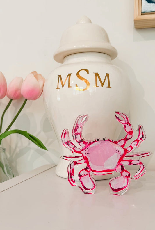 Coastal Crab Acrylic Shelfie