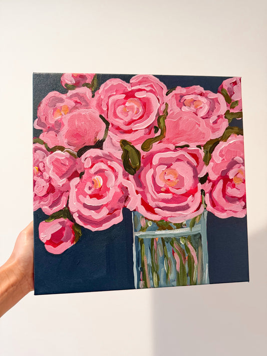 Red Floral Study
