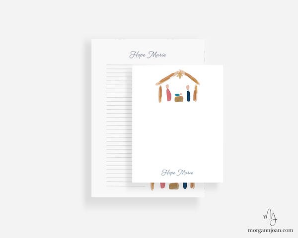 Nativity Scene Notepad Gift Set