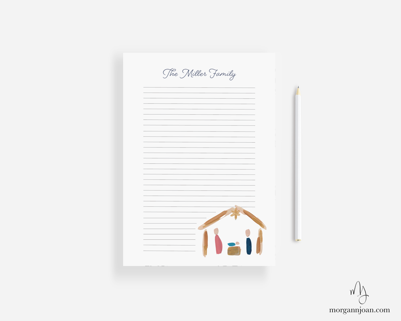 Nativity Scene Notepad Gift Set