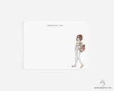 Fashion Parisian Girl Personalized Notecards