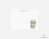 Spring Coffee Cup Personalized Notecards