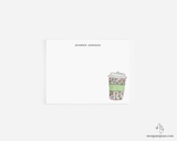 Spring Coffee Cup Personalized Notecards