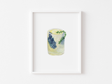 Summertime Lemon Blueberry Cocktail Art Print