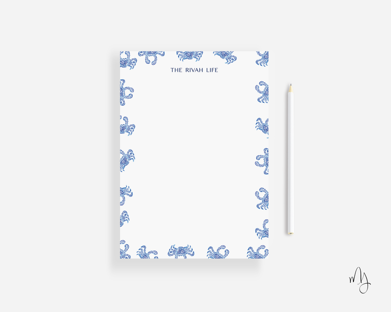 Blue Crab Large Notepad