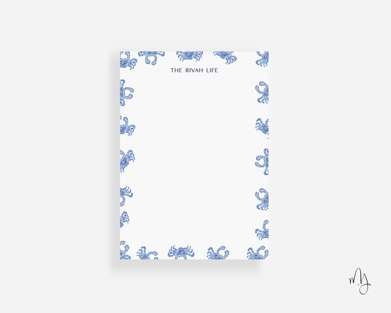 Blue Crab Large Notepad