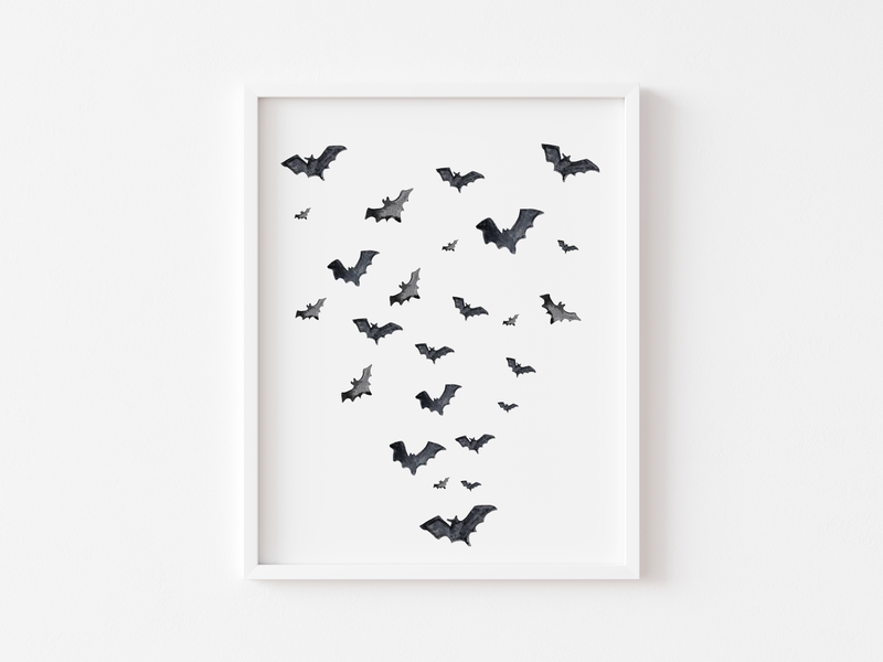 Spooky Bats Art Print