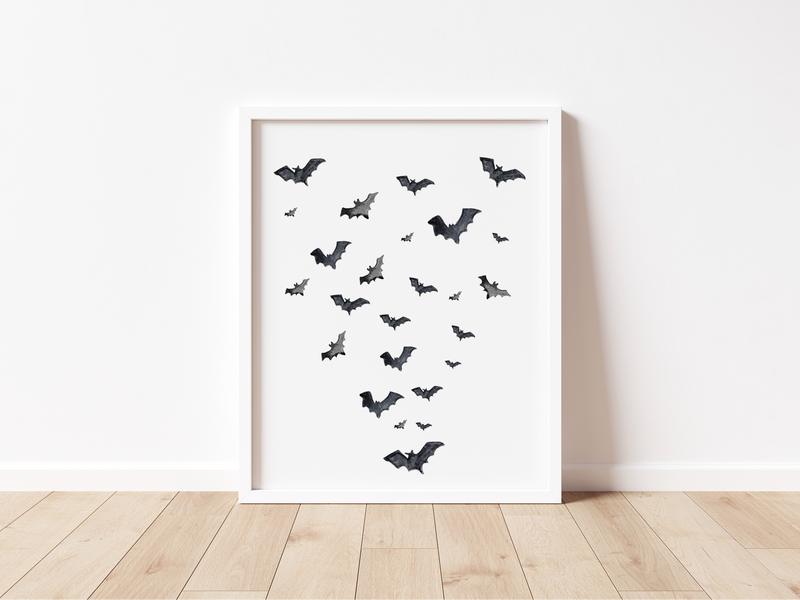 Spooky Bats Art Print