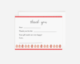 Kids Christmas Fill in the Blank Thank You Notecards