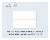 Oyster Top Personalized  Notecards