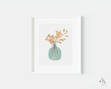 Turquoise Fall Foliage Art Print