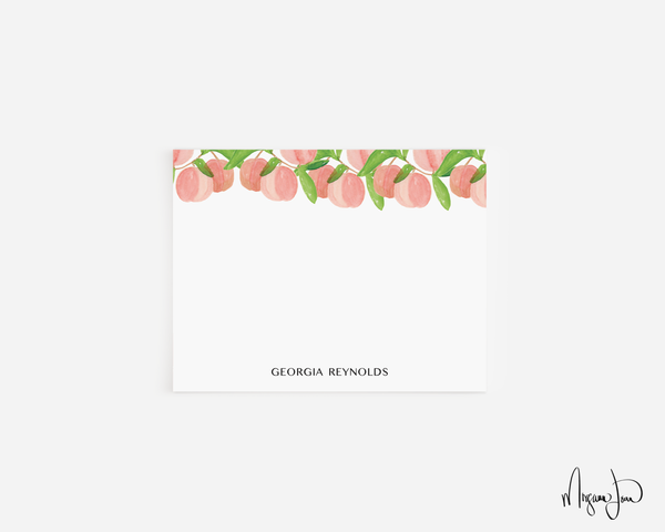 Southern Peach Personalized Notecards