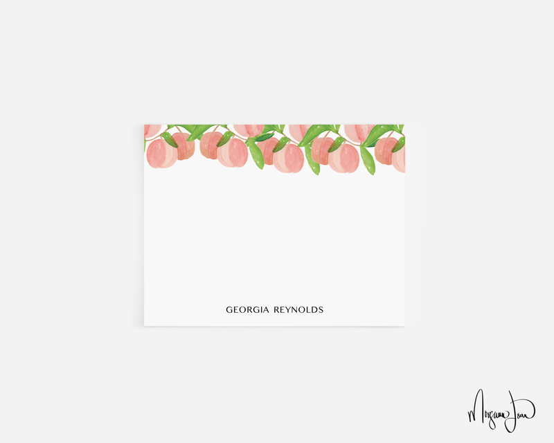 Southern Peach Personalized Notecards