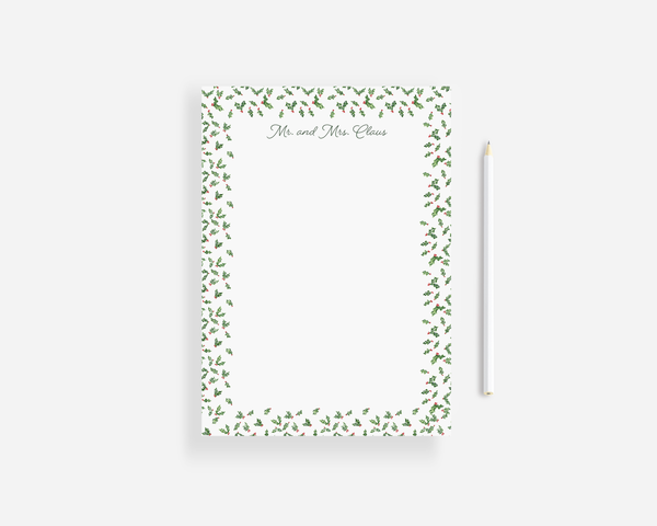 Personalized Holly Large Notepad