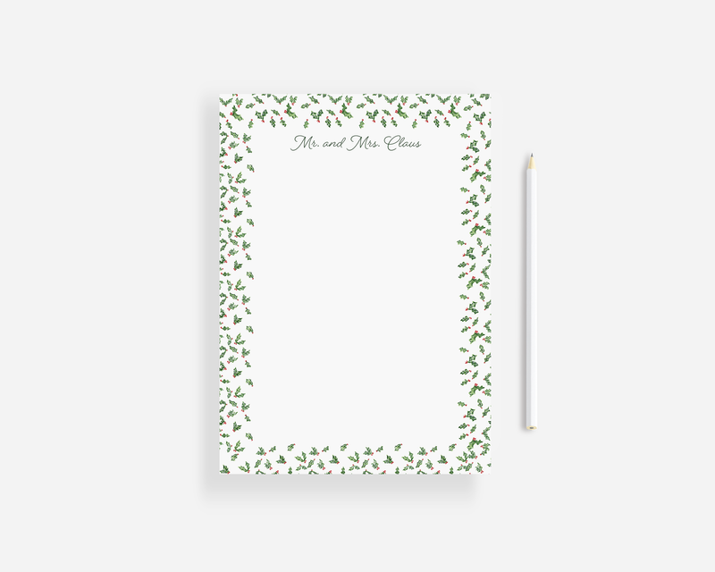 Personalized Holly Large Notepad