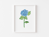 Blue Hydrangea Art Print