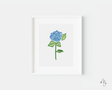 Blue Hydrangea Art Print