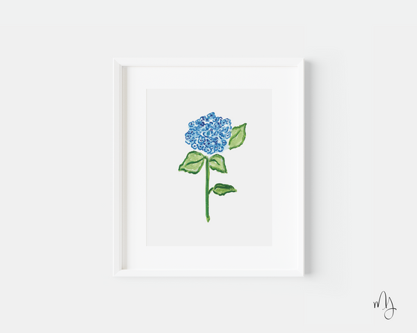 Blue Hydrangea Art Print