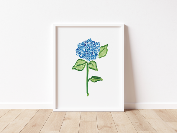 Blue Hydrangea Art Print