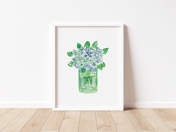 Inspired Hydrangea Art Print