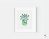 Inspired Hydrangea Art Print