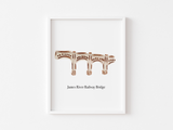 James River Railway Bridge Art Print