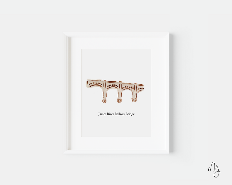 James River Railway Bridge Art Print