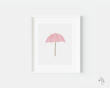 Light Pink Umbrella Art Print