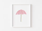 Light Pink Umbrella Art Print