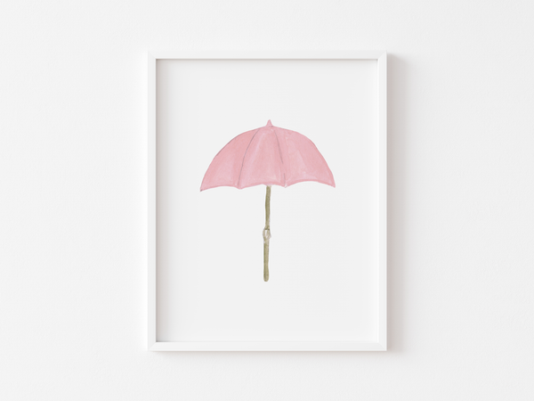 Light Pink Umbrella Art Print