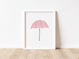 Light Pink Umbrella Art Print