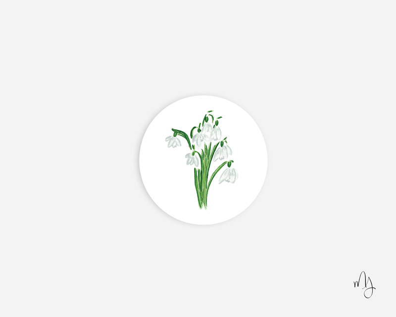 Lily of the Valley Round Sticker