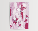 Modern Spring Blooms Abstract 18x24 Paper Painting