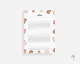 Personalized Pink Pop Tart Large Notepad