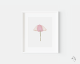 Light Pink and White Umbrella Art Print