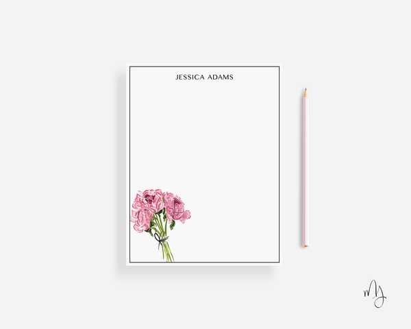 Personalized Rose Stem Small Notepad